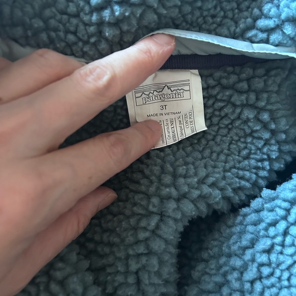 patagonia baby reversible tribbles sherpa hoody jacket - Picture 6 of 8